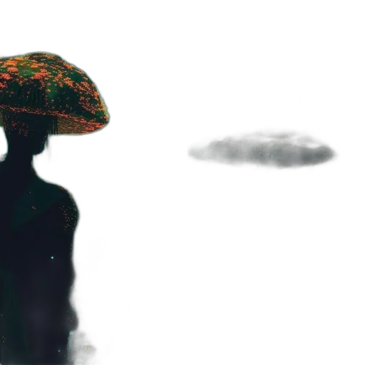 hat, umbrella, crown, creature transparent PNG cut-out