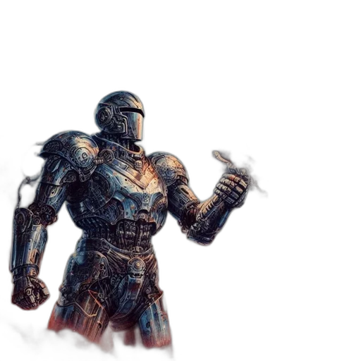 robot, sword, weapon, creature transparent PNG cut-out