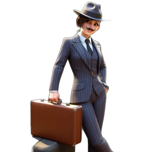 staff, hat, concept art, 3d render transparent PNG cut-out