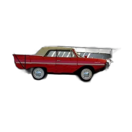 car, 3d render, vintage, red transparent PNG cut-out