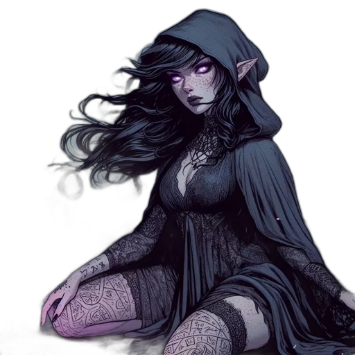 dress, fantasy art, concept art, comic book art transparent PNG cut-out