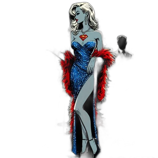 dress, comic book art, concept art, cartoon transparent PNG cut-out
