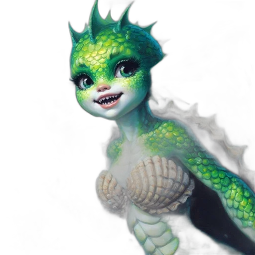 creature, dragon, animal, staff transparent PNG cut-out