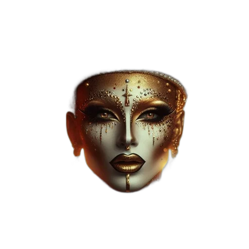 mask, jewelry, crown, face transparent PNG cut-out