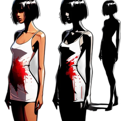 dress, concept art, comic book art, fantasy art transparent PNG cut-out