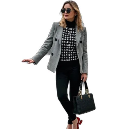 jacket, staff, monochrome, dark transparent PNG cut-out