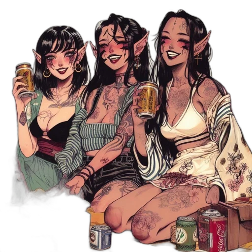 dress, concept art, comic book art, watercolor transparent PNG cut-out