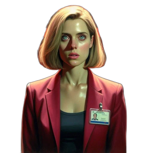 jacket, staff, face, robot transparent PNG cut-out