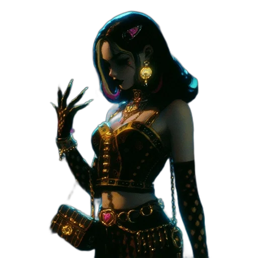 staff, jewelry, mask, dress transparent PNG cut-out