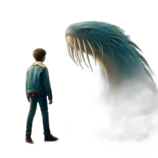 creature, dragon, hair, animal transparent PNG cut-out
