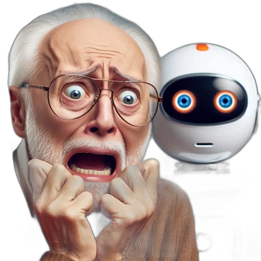 robot, face, 3d render, concept art transparent PNG cut-out