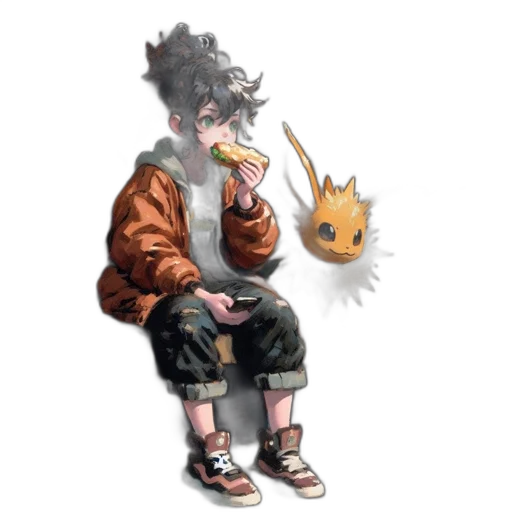 creature, staff, animal, jacket transparent PNG cut-out