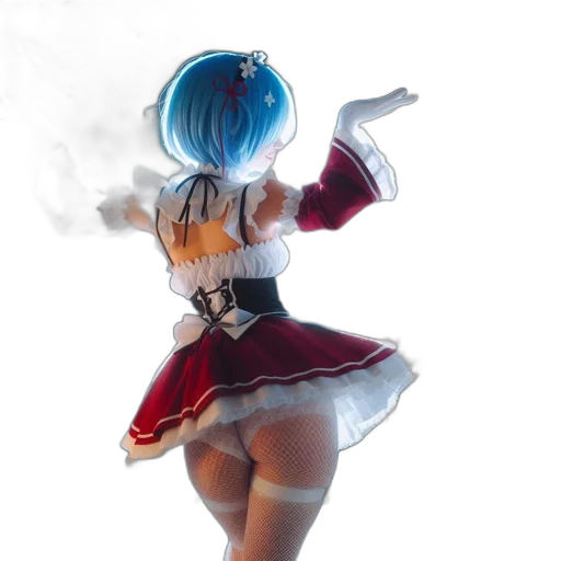 dress, robot, staff, weapon transparent PNG cut-out