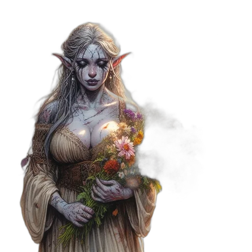 dress, fantasy art, concept art, watercolor transparent PNG cut-out