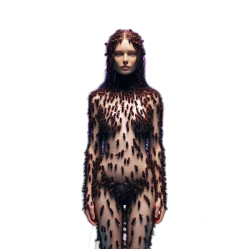 dress, hair, creature, animal transparent PNG cut-out