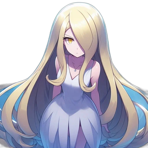 hair, dress, staff, face transparent PNG cut-out