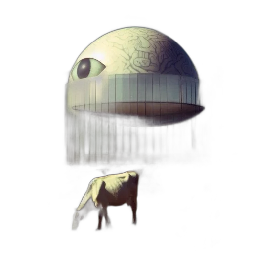 umbrella, hat, robot, creature transparent PNG cut-out