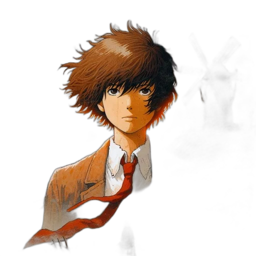 jacket, face, concept art, pixel art transparent PNG cut-out