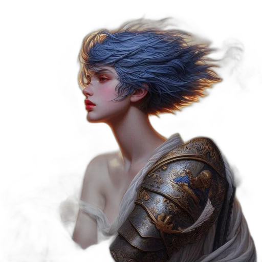 hair, face, dragon, crown transparent PNG cut-out