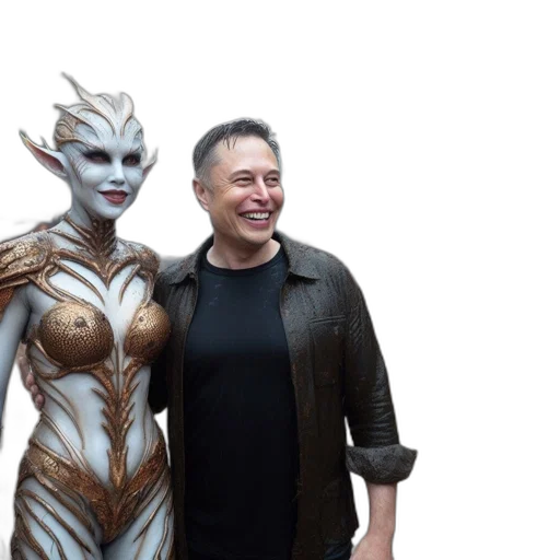 mask, creature, concept art, two transparent PNG cut-out
