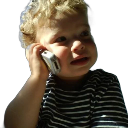 child, striped, shirt, holds transparent PNG cut-out