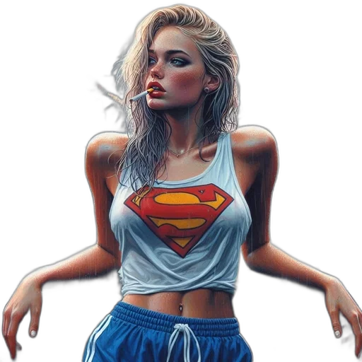face, comic book art, fantasy art, photorealistic transparent PNG cut-out