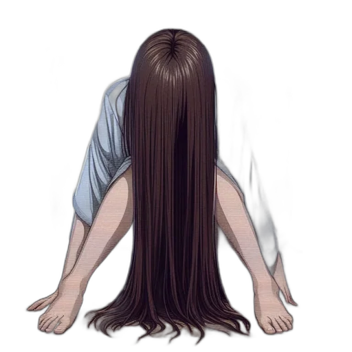 hair, creature, dress, face transparent PNG cut-out
