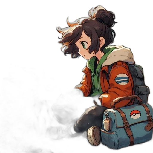 jacket, concept art, watercolor, pixel art transparent PNG cut-out