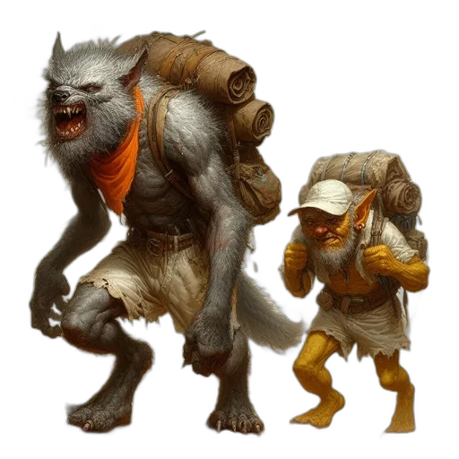 creature, concept art, fantasy art, earth tones transparent PNG cut-out