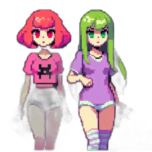 dress, pixel art, concept art, 3d render transparent PNG cut-out