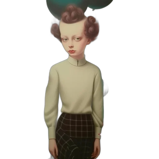 jacket, dress, staff, face transparent PNG cut-out