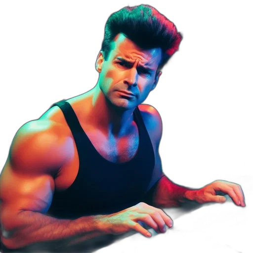 hair, concept art, vaporwave, pixel art transparent PNG cut-out