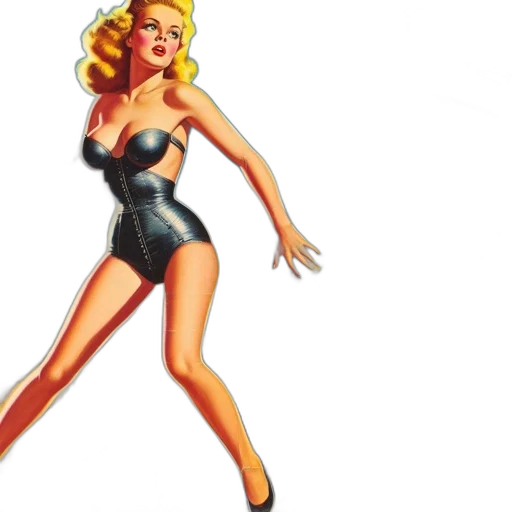dress, comic book art, concept art, 3d render transparent PNG cut-out