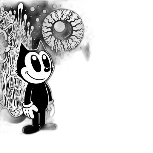 creature, robot, cartoon, comic book art transparent PNG cut-out
