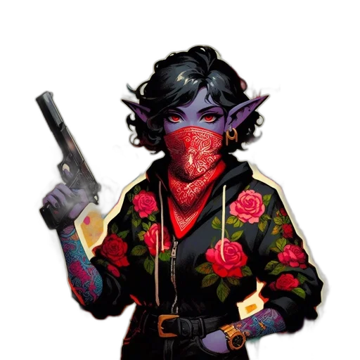 mask, staff, jacket, weapon transparent PNG cut-out