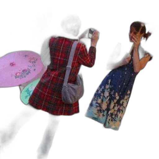 dress, umbrella, furniture, 3d render transparent PNG cut-out