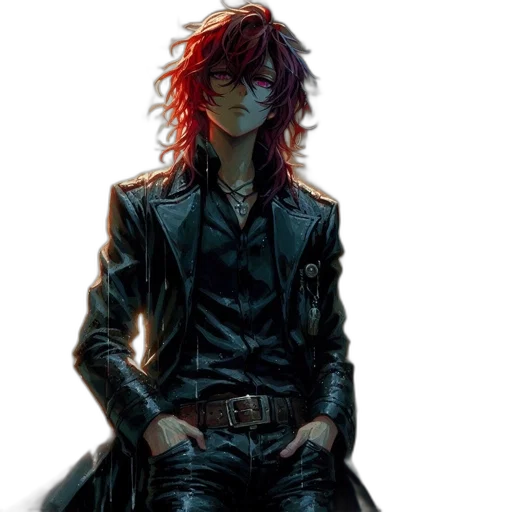 jacket, staff, concept art, comic book art transparent PNG cut-out