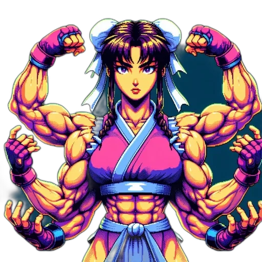 weapon, vaporwave, pixel art, anime transparent PNG cut-out