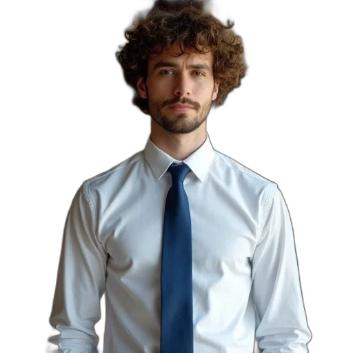 staff, face, jacket, hair transparent PNG cut-out