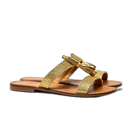 shoes, jewelry, golden, pair transparent PNG cut-out