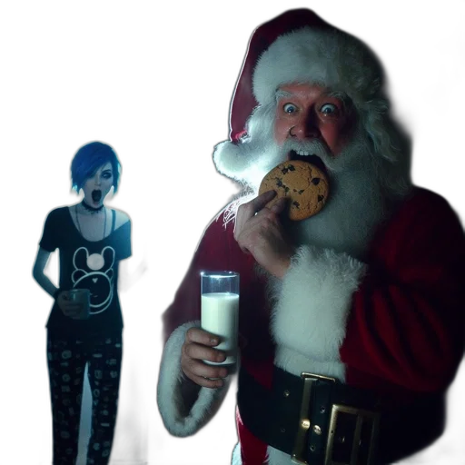 dimly, lit, room, santa transparent PNG cut-out