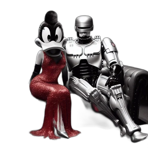 robot, concept art, 3d render, comic book art transparent PNG cut-out