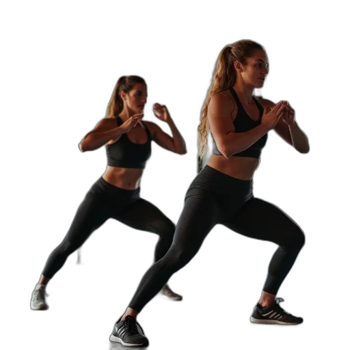 couple, crossfit, class, doing transparent PNG cut-out