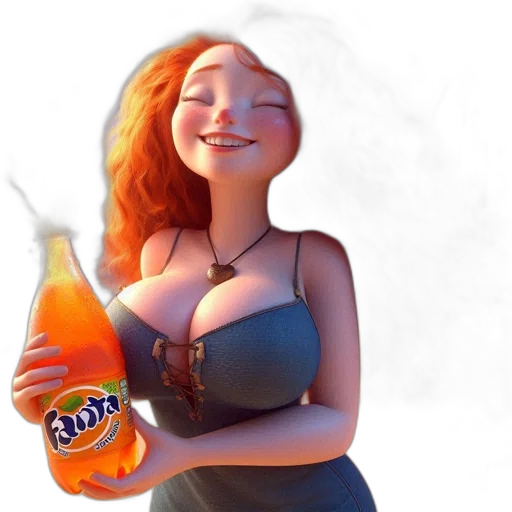 bottle, dress, food, face transparent PNG cut-out