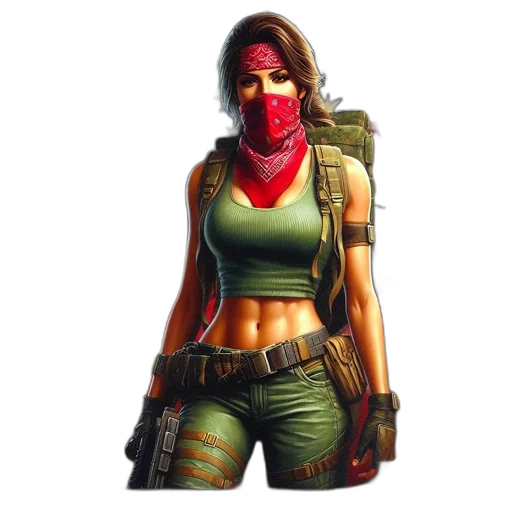 mask, weapon, jacket, face transparent PNG cut-out