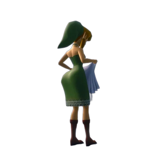 dress, hat, staff, robot transparent PNG cut-out