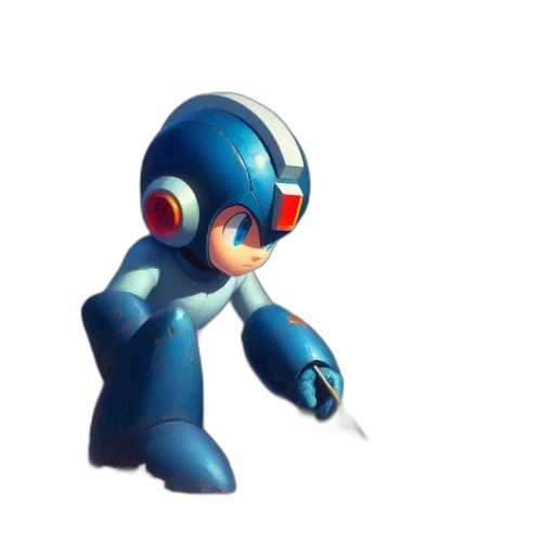 robot, staff, weapon, 3d render transparent PNG cut-out