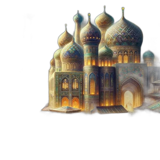 building, concept art, pixel art, watercolor transparent PNG cut-out