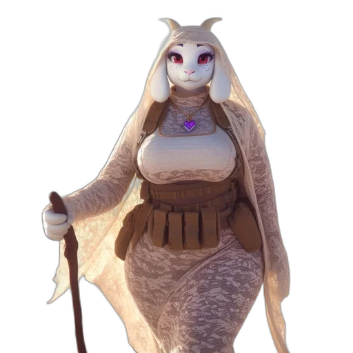 dress, staff, creature, animal transparent PNG cut-out