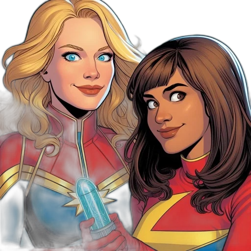 comic book art, concept art, cartoon, two transparent PNG cut-out